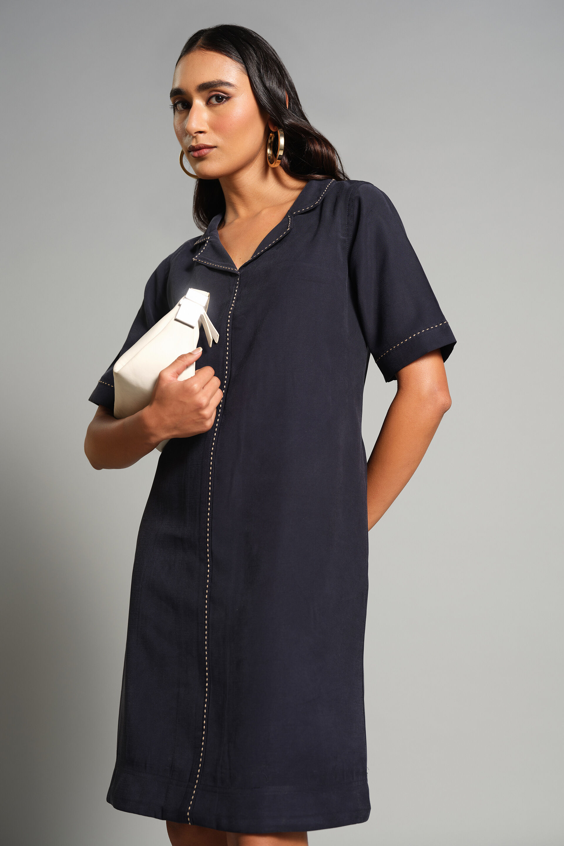 Work Week Dress, Navy, image 2